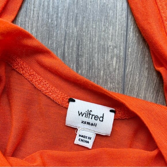 Aritzia Wilfred Women's Tank Top Cropped Sleeveless Bright Orange Size XS - Picture 8 of 13
